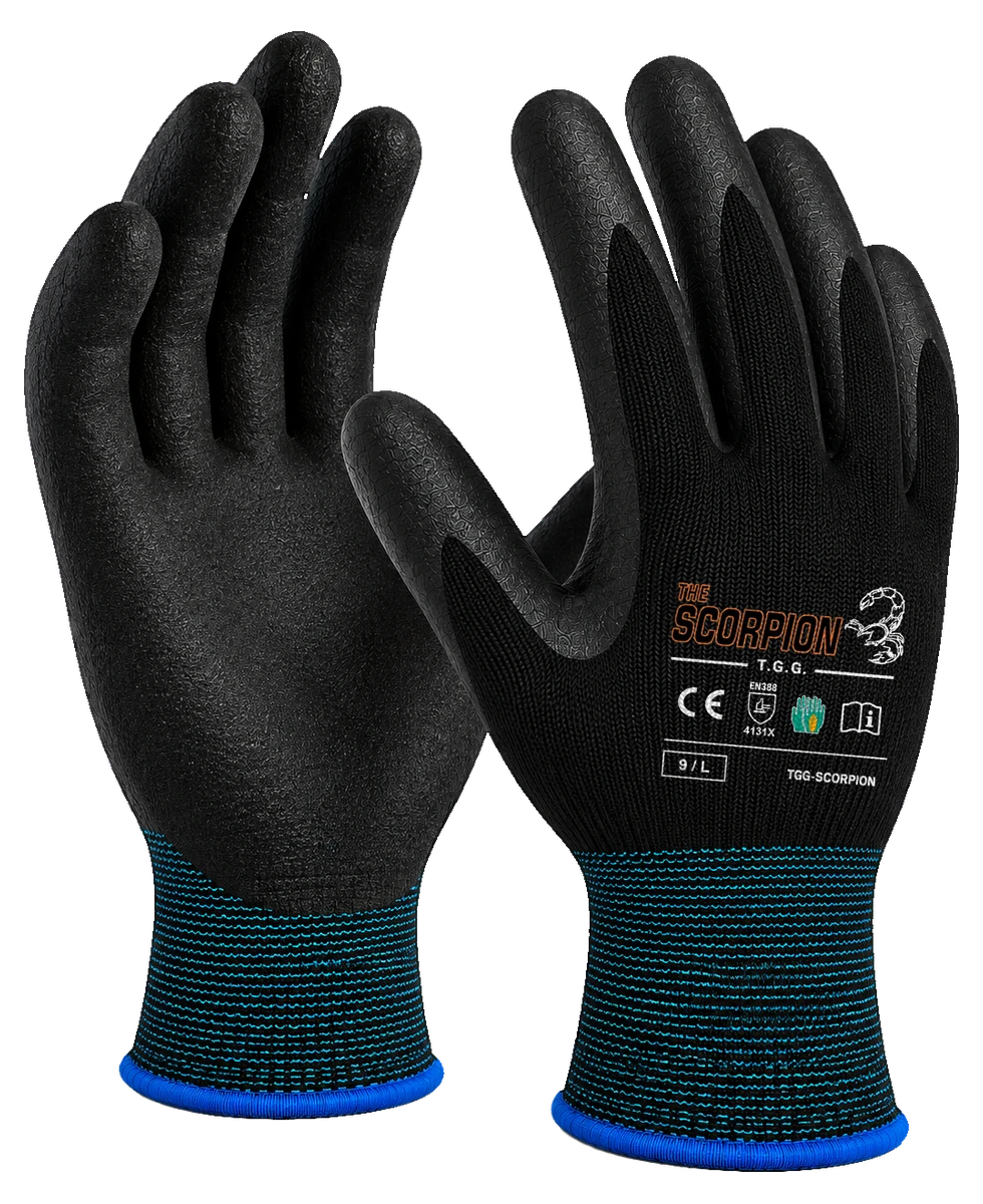 The Scorpion work glove — palm and back